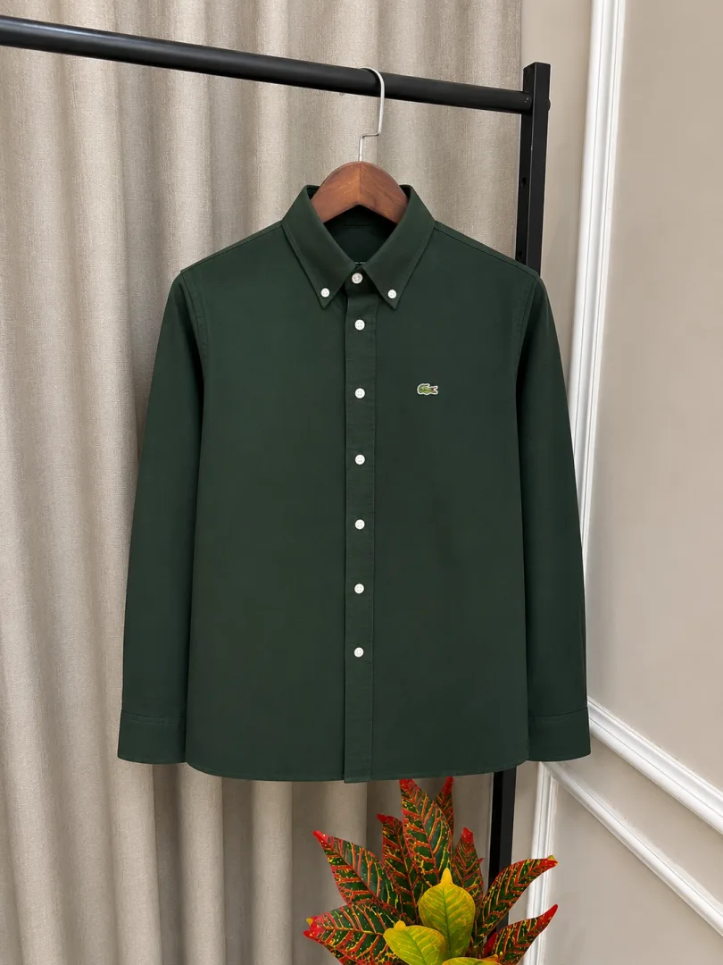 Lacostt_e Green Imported Store Article Premium Oxford Shirt(1191)