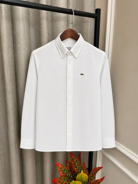 Lacost White Imported Store Article Premium Oxford Shirt(1190)