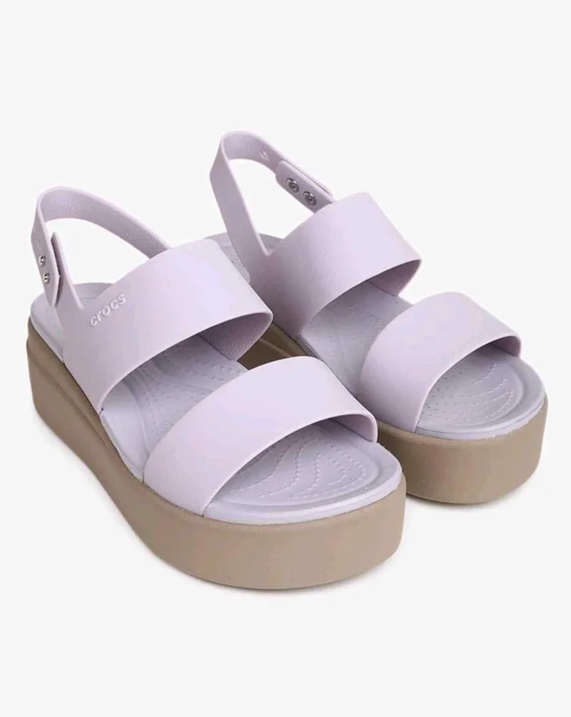 Croccss Brooklyn Slingback Low Wedge Sandals For Her Purple