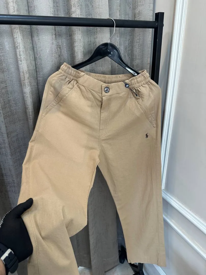 Ralf Lauren Polo Beige Imported Pure Linen Premium Pant(1188)