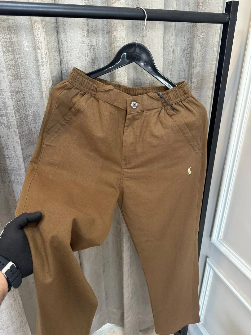 Ralf Lauren Polo Brown Imported Pure Linen Premium Pant(1187)