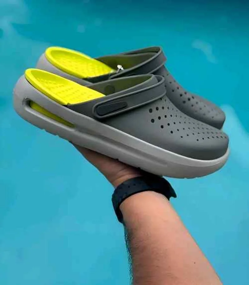 Croccss inmotion Clogs Grey Yellow