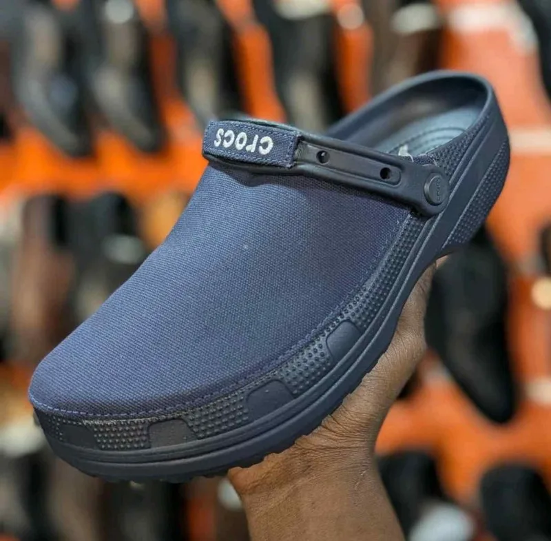 Croccss Classic Suede Crafted Clogs Navy Blue