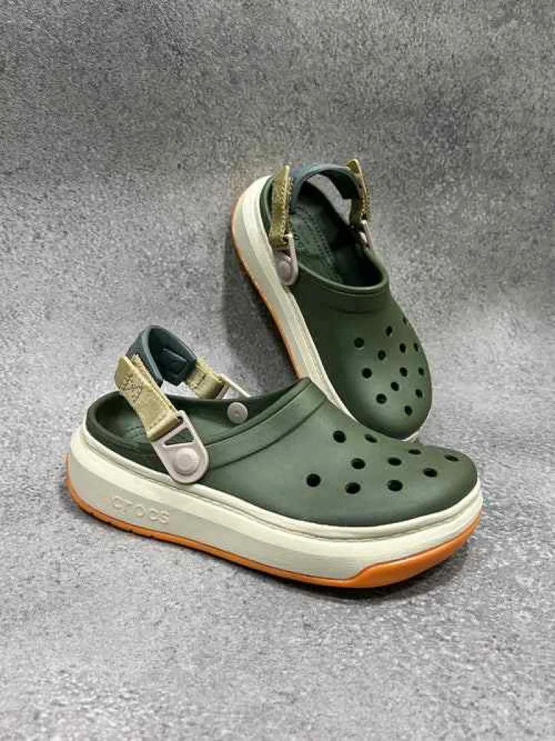 Croccss Original Full Force Clogs Green Grey