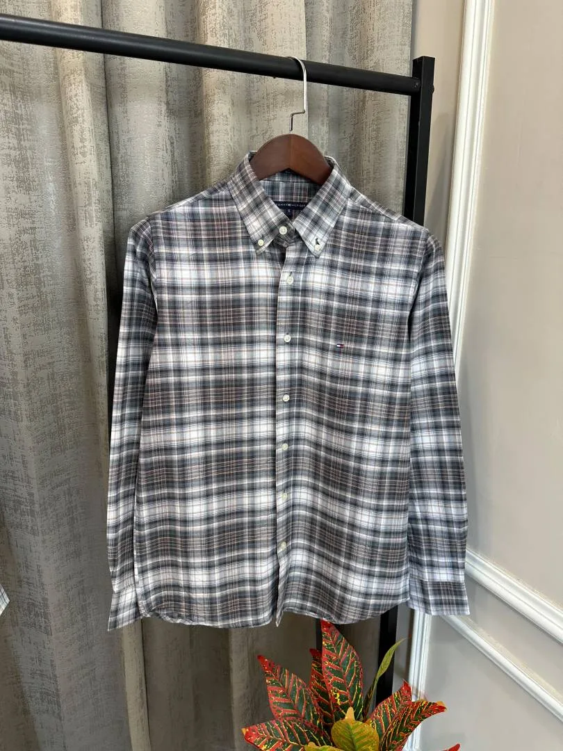 Tommy Hilfigar Premium Imported Checks Oxford Shirt(1176)
