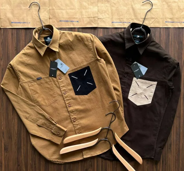 G-staar Raw Beige Double Pocket Premium Store Article Shirt(1151)