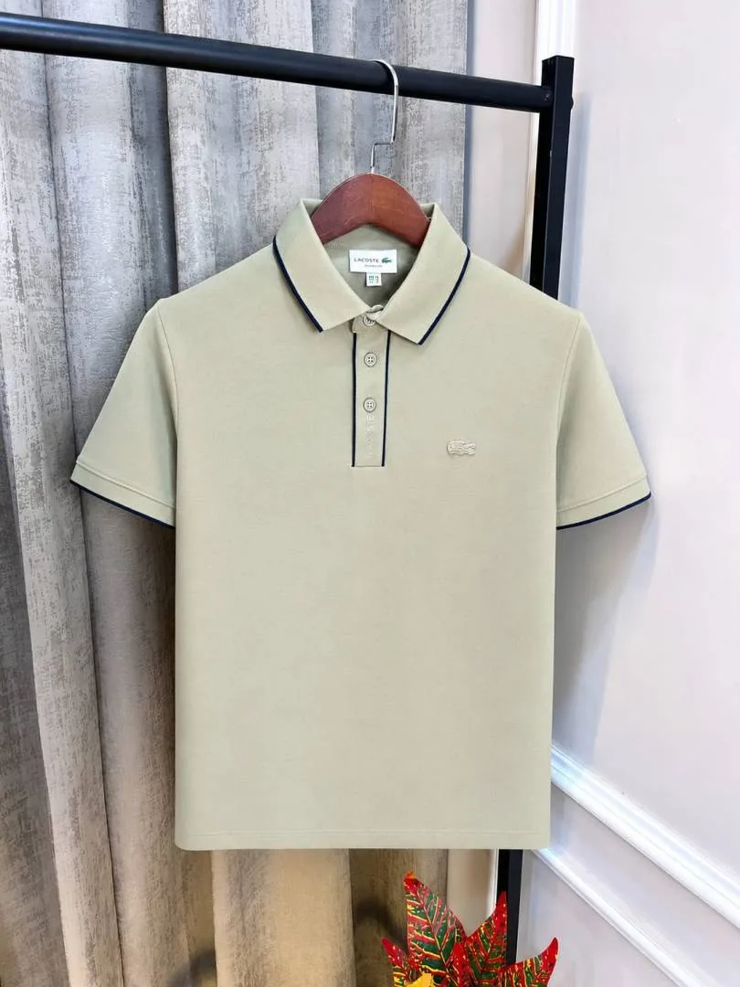Lacost Khaki Store Article Premium Collar Neck Polo T-Shirt(1145)
