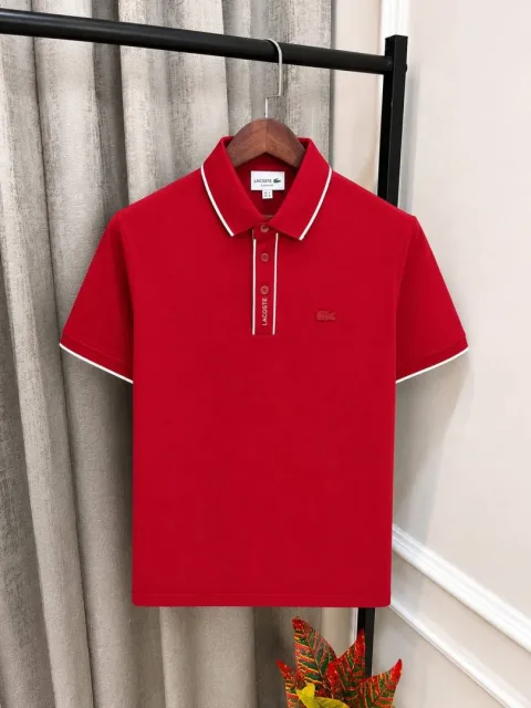Lacost Red Store Article Premium Collar Neck Polo T-Shirt(1143)