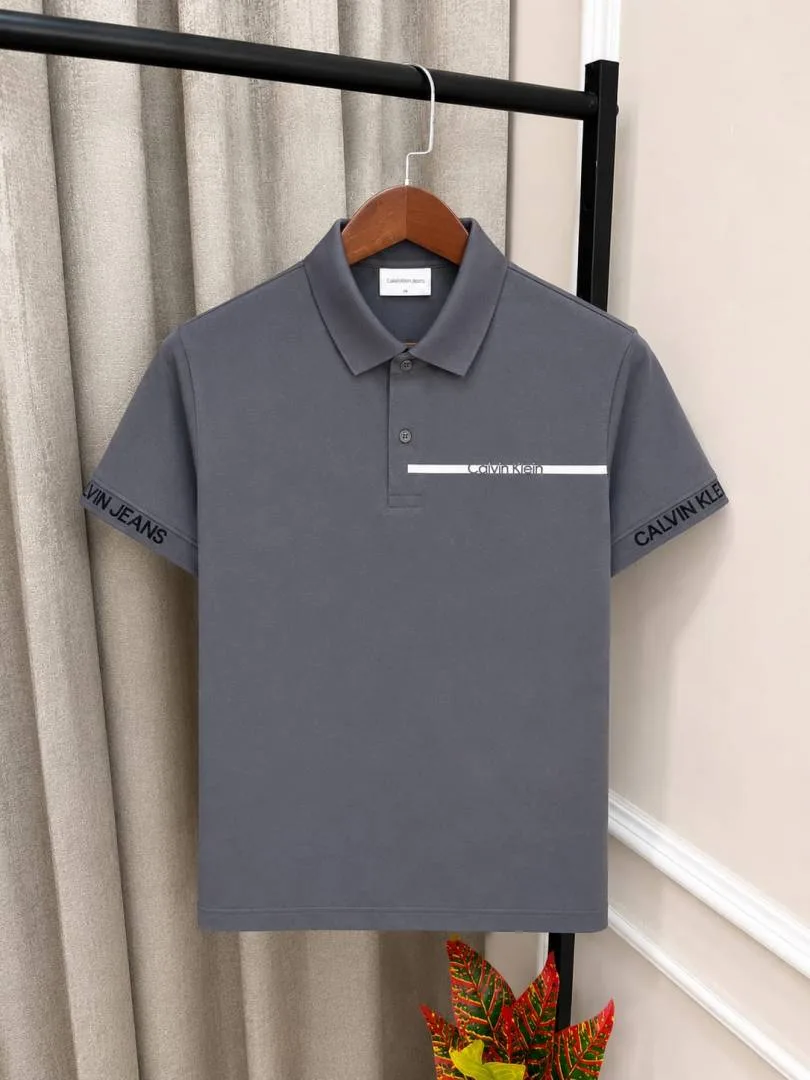Calvin Kline D.Grey Premium Imported Collar Neck Polo T-Shirt with Og Box Pack(1141)