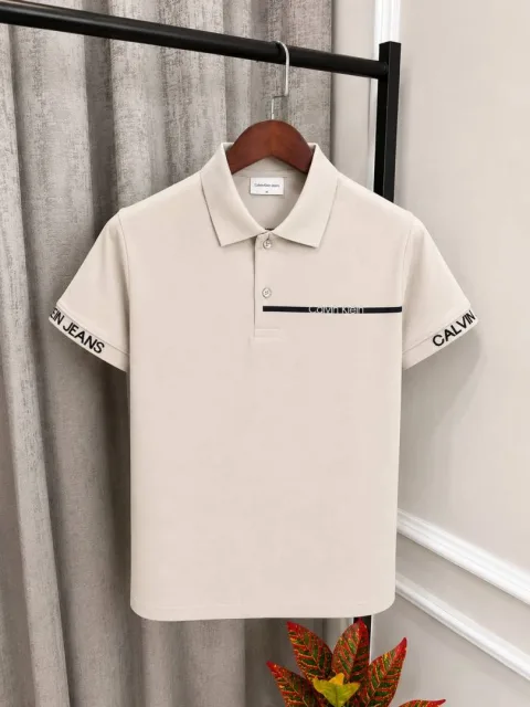 Calvin Kline Khaki Premium Imported Collar Neck Polo T-Shirt with Og Box Pack(1140)