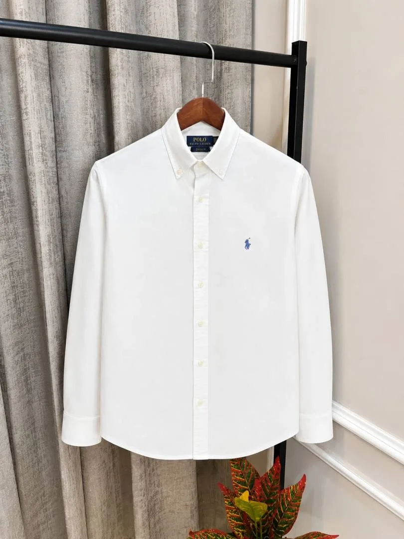 Ralf Lauren Polo White Premium Heavy Oxford Cotton Shirt(1135)