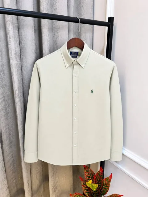 Ralf Lauren Polo Khaki Premium Heavy Oxford Cotton Shirt(1134)