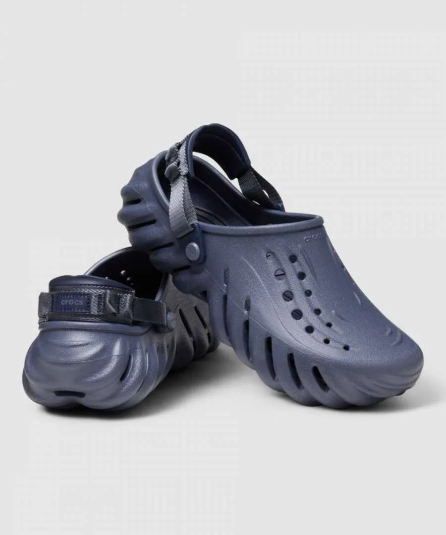 Echo Clogs Navy Blue With Og Box And Carry Bag