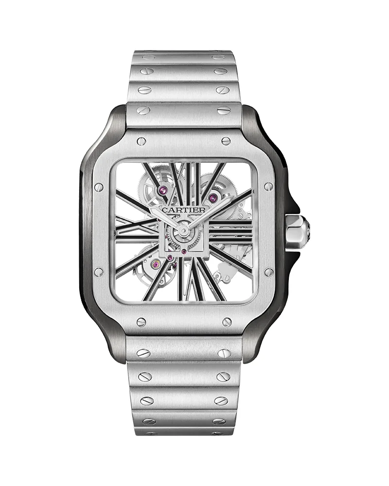 Cartiee_r Santos Skeleton Battery Silver-Black
