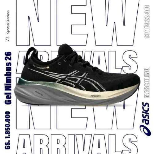 Asiccss Gel-Nimbus 26 Platinum Black Champagne 1150