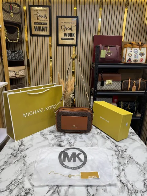 Micheal Kors Maeve Shoulder Bag With Box And Dust Bag Including Carry Bag (Brown)