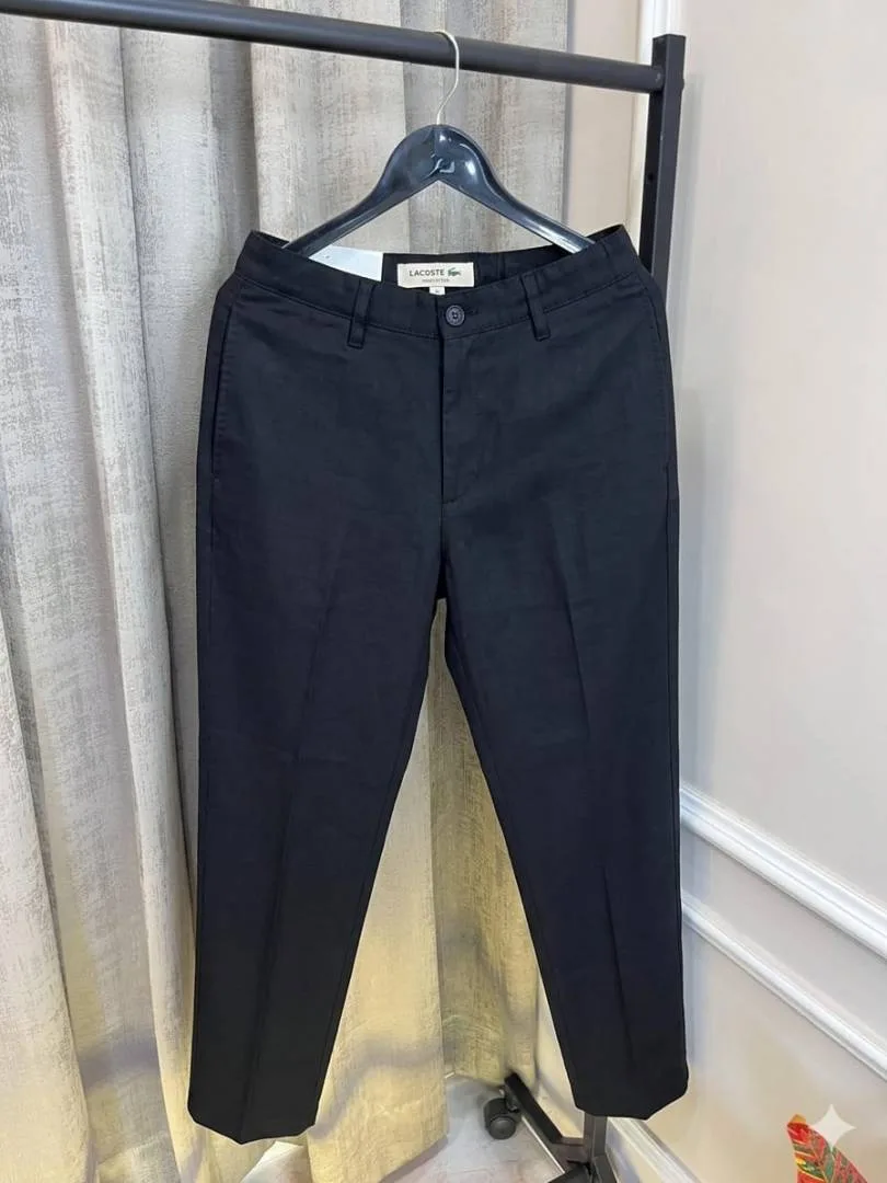 Lacost Black Light Weight Premium Cotton Linen Pant(1110)