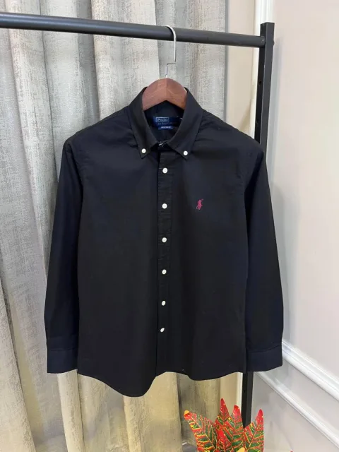 Ralf Lauren Polo Black Premium Oxford Fabric Shirt(1107)