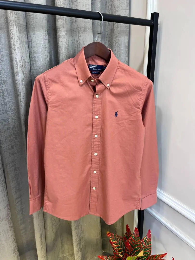 Ralf Lauren Polo Orange Premium Oxford Fabric Shirt(1106)