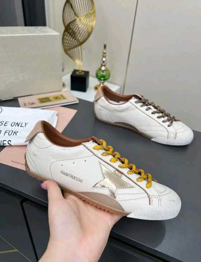 Golden Goose True Star White Nappa Leather With Gold Star 1300
