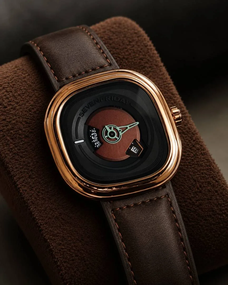 Seven Friday PE201 Dark Brown Copper Black Dial