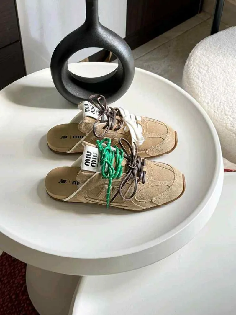 New Balence x Miu Miu 530 SL mule in faded suede