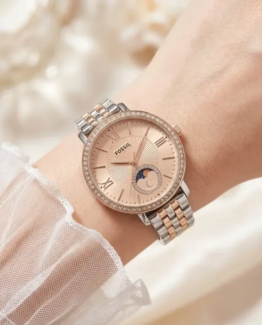 Fossiil Jacqueline Sun Moon Multifunction 2Ton Rose Gold Pink