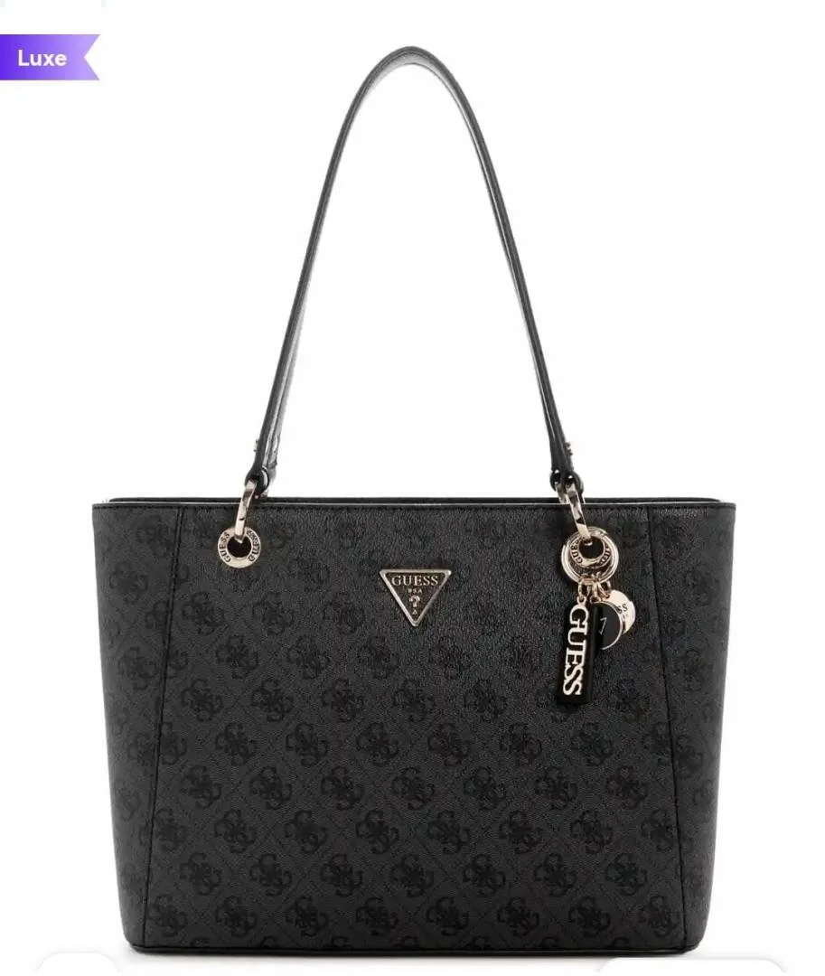 guess Noelle Brand Logo Printed Medium Structured Tote Bag 6914