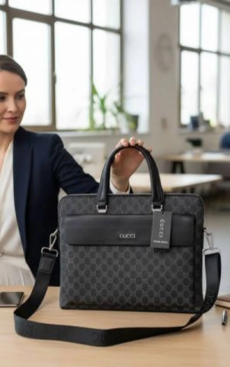 GUCHI LAPTOP BAG PREMIUM QUALITY WITH DUST COVER