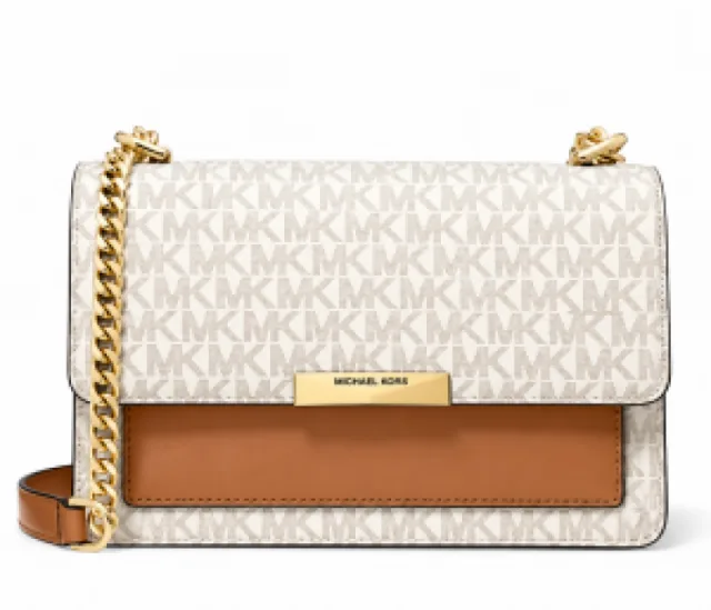 micheal kors Jade logo print ling bag with chain strap and box 6823