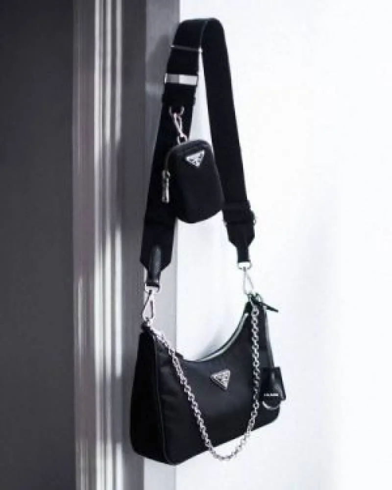 Pradda Re Edition 2005 nylon bag with box dust bag slingchain slingbelt pouch 5242