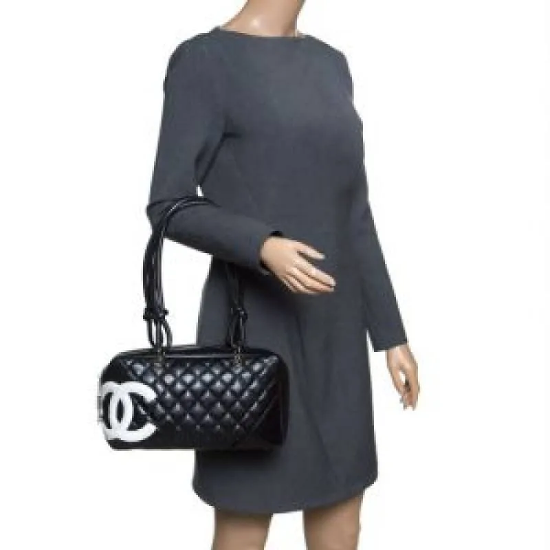 Chaneel_Cambon_Line_Black_Quilted_Leather_Shoulder_Bag_withoutbox_5014