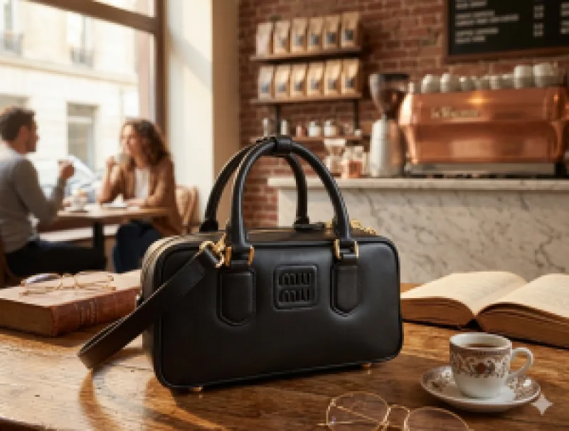Miuu_Miu Ardie leather bag with gold tone hardware Bag with box premium quality