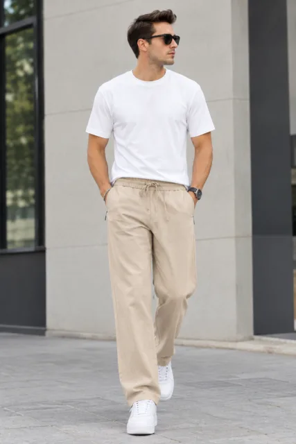 High quality lacost linen pants 2645