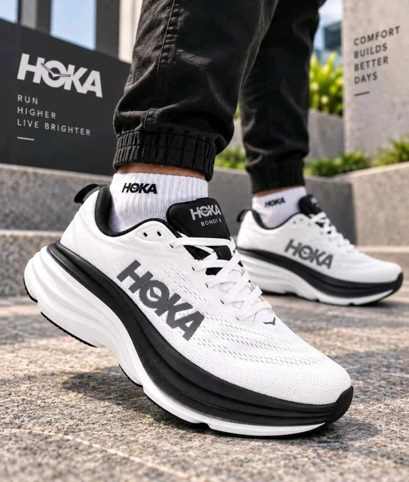 Hoka One Bondi 8 White Black 6207