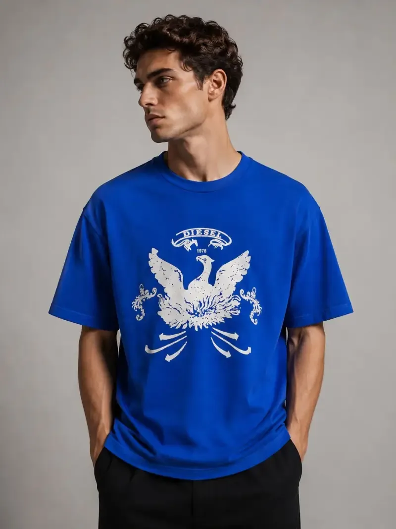(SALE) DIESE high Quality Cotton Lycra Fabric Round Neck Tshirt GZ_0004