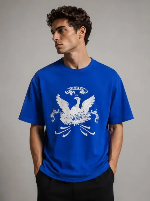 (SALE) DIESE high Quality Cotton Lycra Fabric Round Neck Tshirt GZ_0004