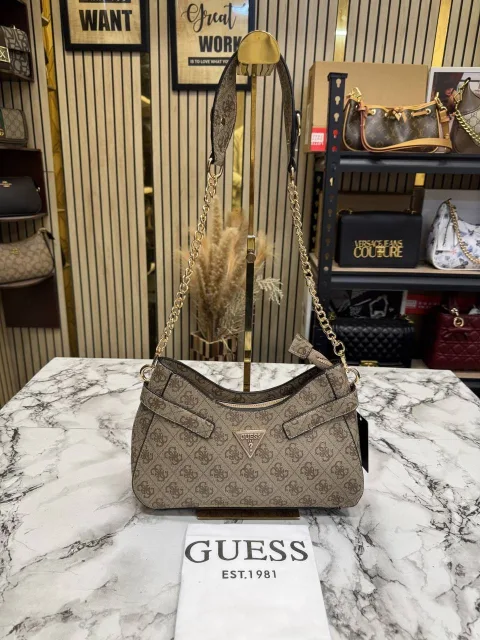 GUESS NOELLE LOGO SHOULDER BAG WITH OG DUST BAGAHPRICOT