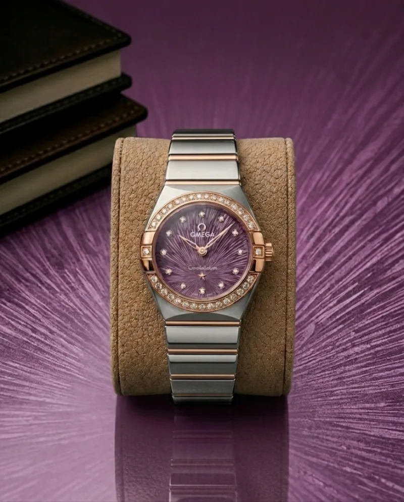 Omeg_ga Constellation Quartz luxury watch dimond
