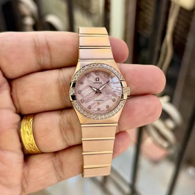 Omeg_ga Constellation Quartz luxury watch dimond