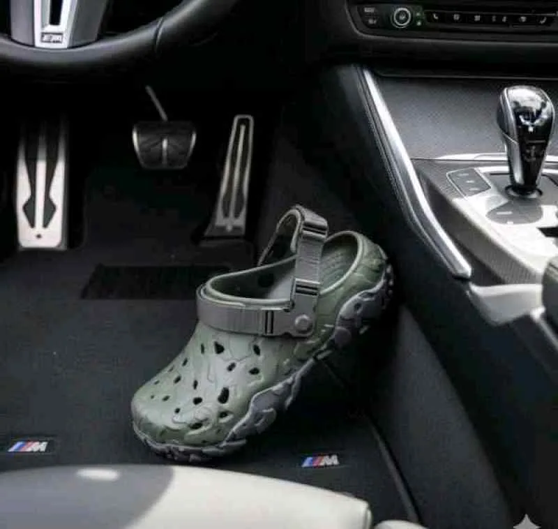 croccss all terrain altas army green clogs