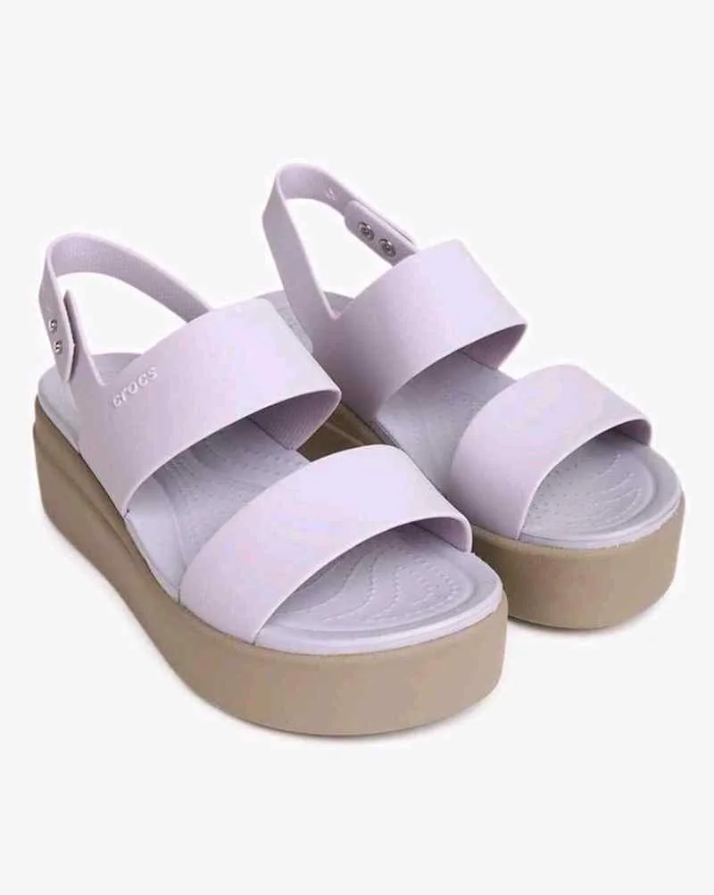 Croccss Brooklyn Slingback Low Wedge Sandals For Her Purple