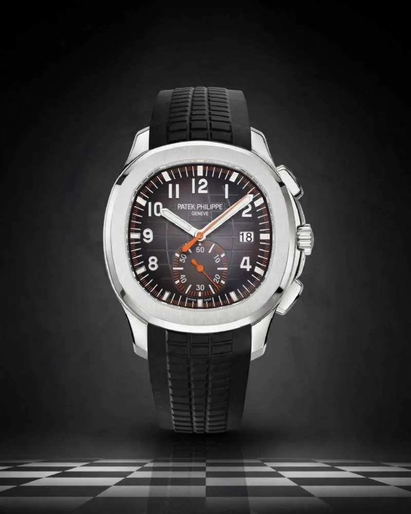 Patek Philipe Aquanaut Chronograph5968 silver Black