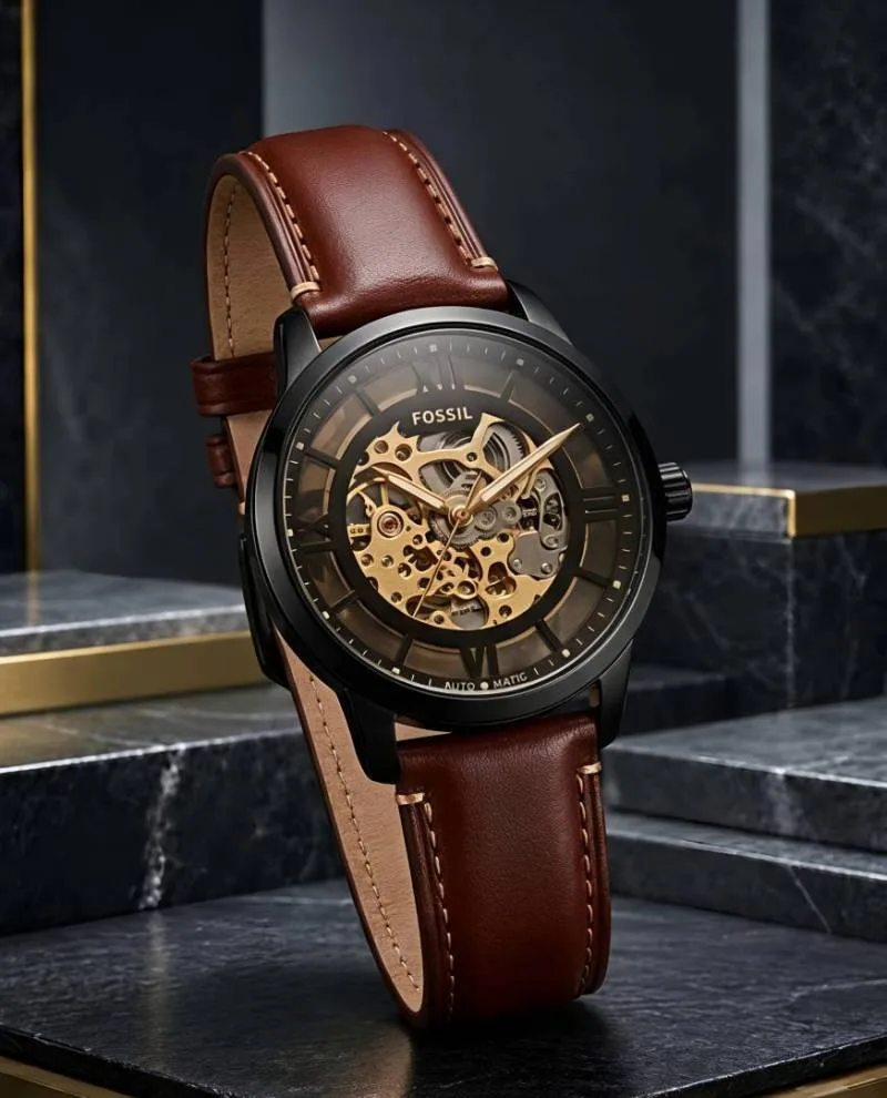 Fossii_l Townsman Brown-Black Automatic