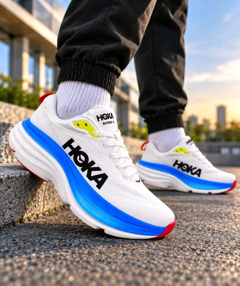 Hoka One One Bondi 8 Blanc De Blanc Virtual Blue 6206