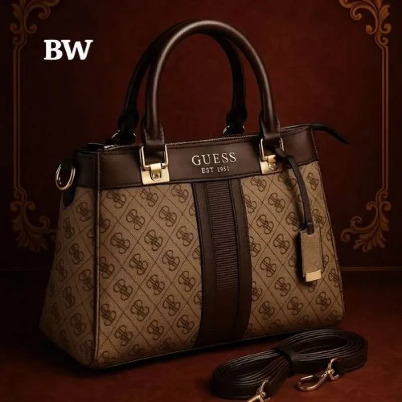 Guess Cristiana 3-Compartment Satchel Bag premium quality with original box packing