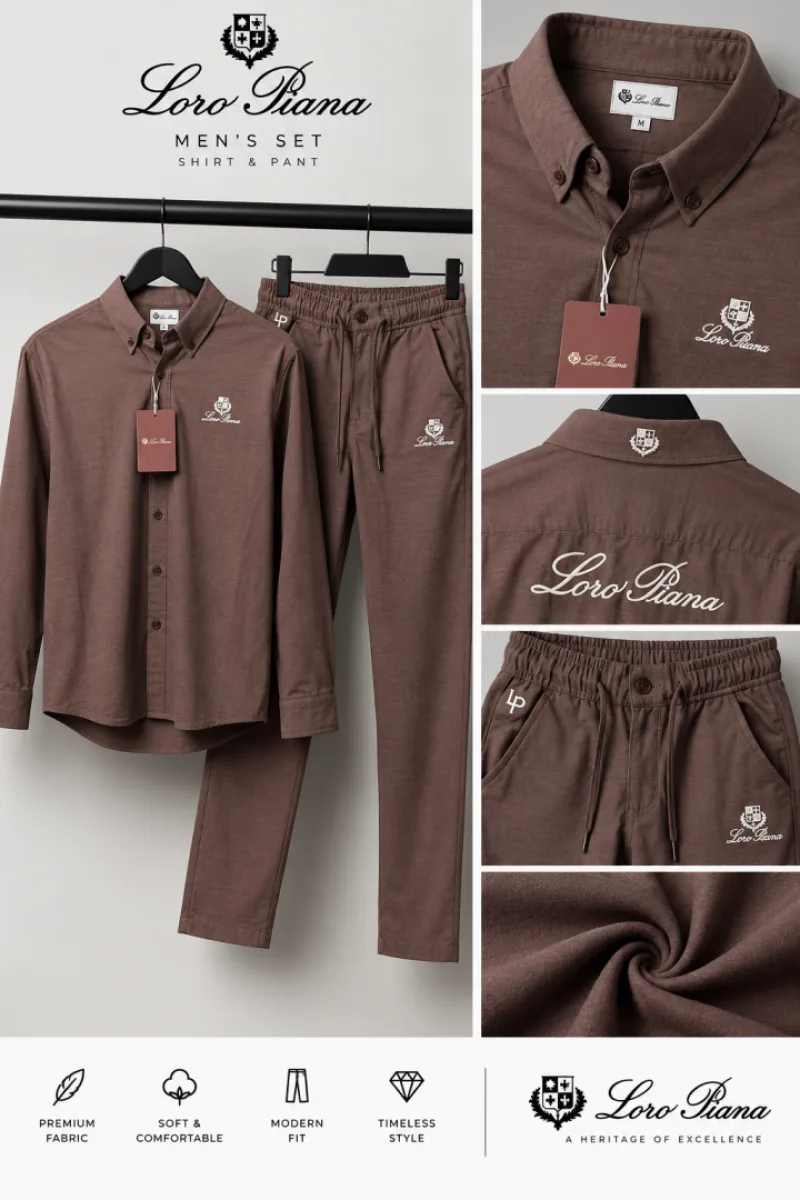 Lor-o Pian-a Premium Linen Track Suit 2683