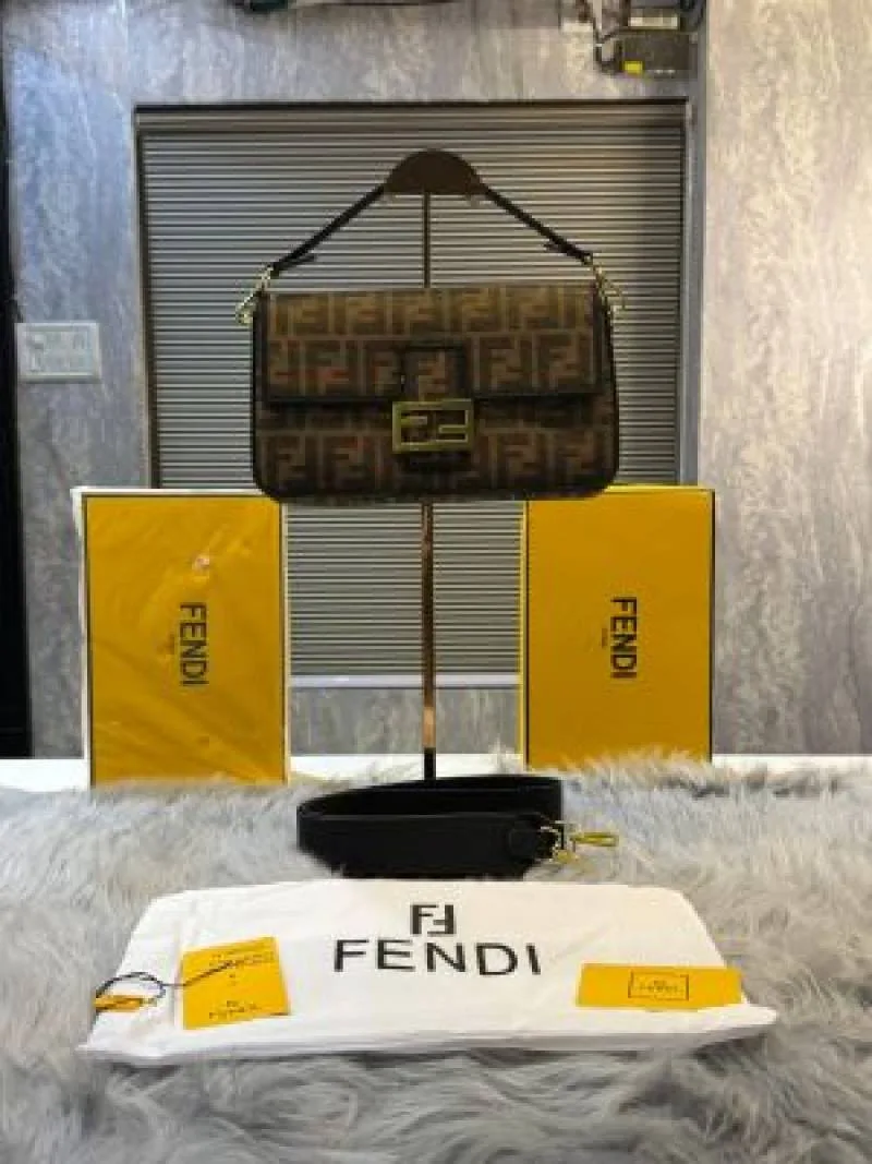 Fendy_Baguette_Jacquard_FF_fabric_Bag_Brown_With_box_5700