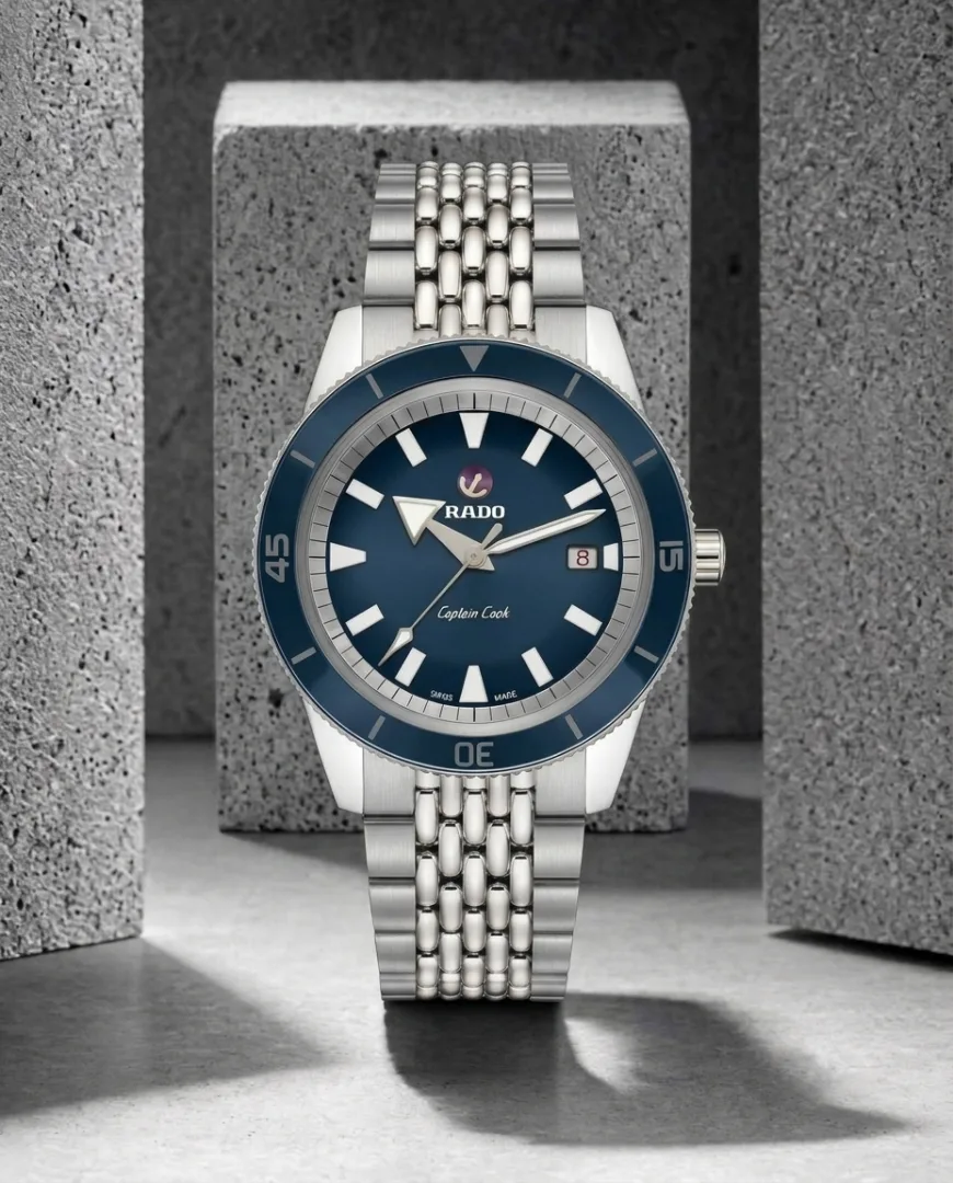 Raddo Captain Cook Automatic watch silver blue