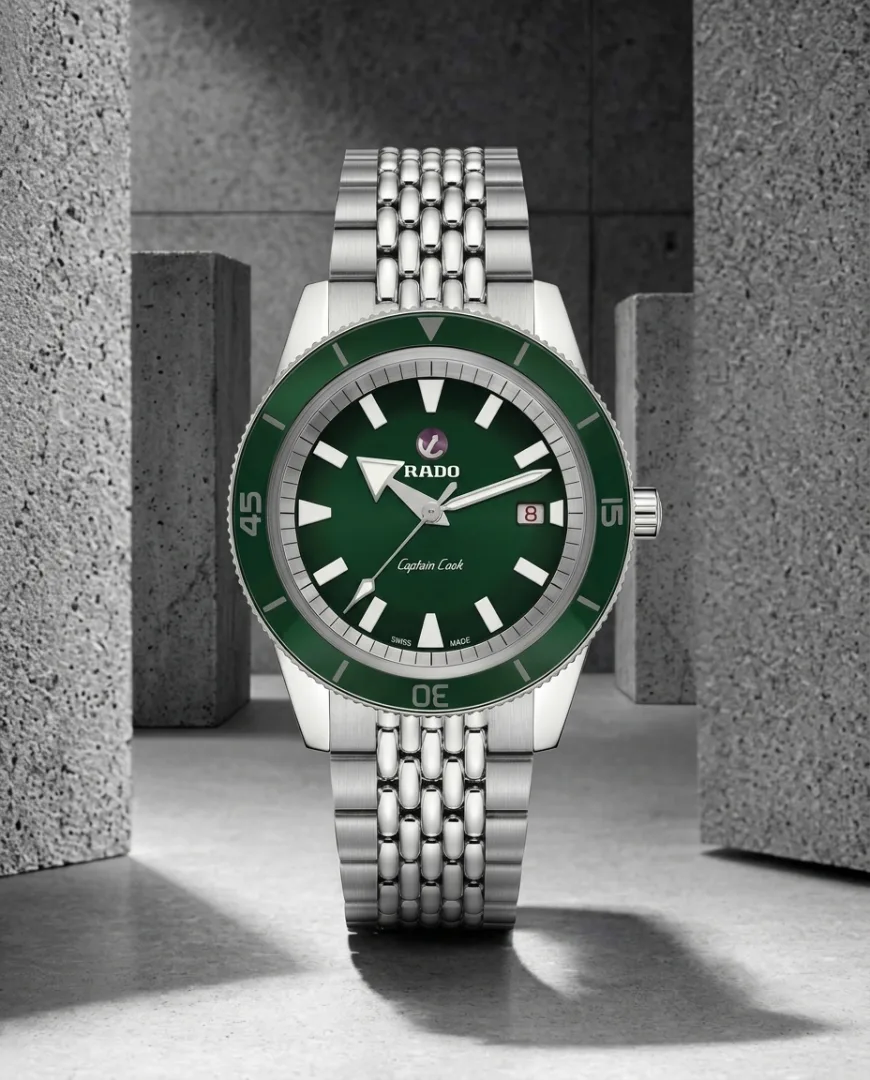 Raddo Captain Cook Automatic watch silver green